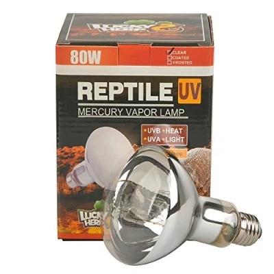 Immagine di Lucky Herp rettile UVA, UVB lampada a vapori di mercurio, filettatura vite, E27 ,80 W,125 Watt,160 Watt disponibile