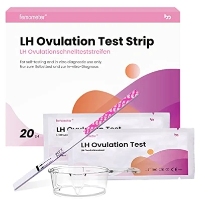 Immagine di Femometer 20 x test di ovulazione 25 miu/ml sensibilità ottimale combinato con app (iOS &amp; Android)
