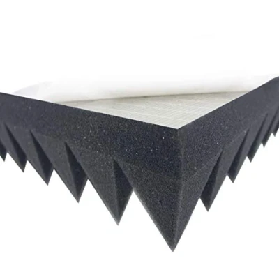 Immagine di Schiuma fonoassorbente a piramide autoadesiva, per isolamento acustico, 100 x 50 7