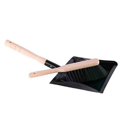 Immagine di Garronda Corta Scopa in Legno con Setole Sintetiche Set Due Pezzi GD 0010 (Nero)