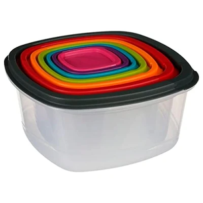 Immagine di SECRET DE GOURMET Set di 7 scatole quadrate Colorate, Multicolore, l.22 x H.11 cm