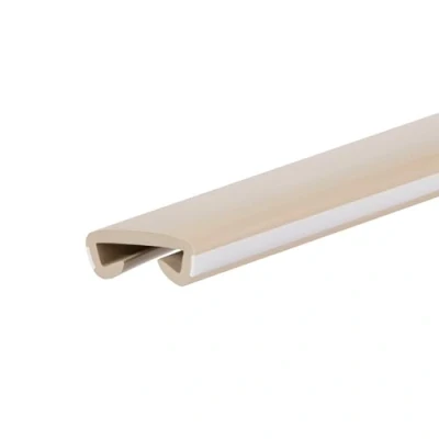 Immagine di QUEST Corrimano in PVC, 40 x 8 cm, plastica, per ringhiera delle scale, gomma, colore beige/bianco