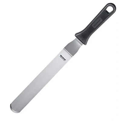 Immagine di Westmark Paletta angolata da pasticcere professionale, Angolata, Flessibile, Dimensioni lama: 3,5 x 22 cm, Lunghezza: 39,5 Acciaio inox/Plastica, Master Line, Nero/Argento, 31272270