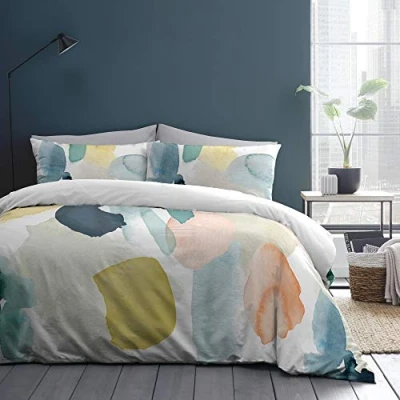 Immagine di Appletree Style Set copripiumino in 100% cotone, per letto super king size, multicolore