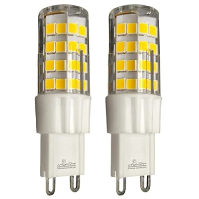 Immagine di LED ATOMANT Confezione da 2 Lampadina G9 5W Regolabile, Colore Bianco Caldo (3000K), 550 Lumens, Base Ceramica