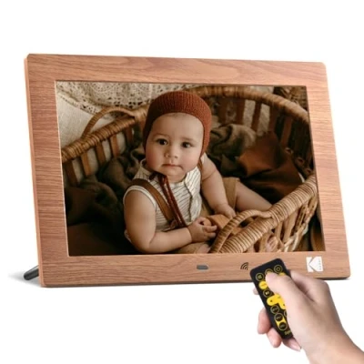 Immagine di KODAK Cornice Digitale 10 pollici, Foto No WiFi con Telecomando, Elettronica per HD IPS Schermo, Immagini Video Lettore Musicale, Accensione/Spegnimento Automatico