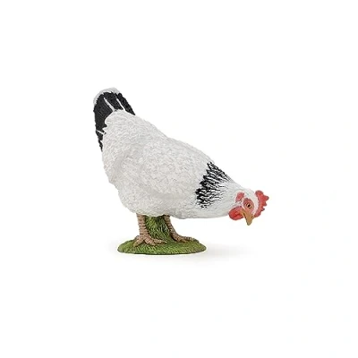 Immagine di Papo Pickendes Weißes Huhn Statuetta, Colore Bianca e Nera Rosso, 6,5 x 2,5 4,9 cm, 51160