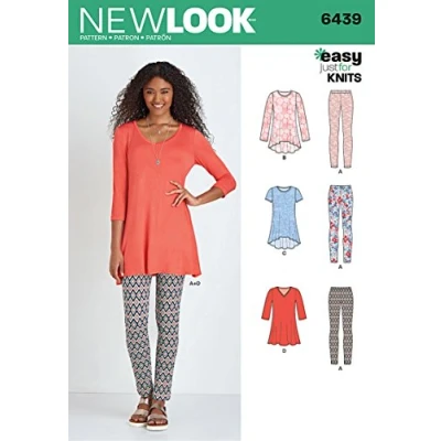 Immagine di New Look Misses, cartamodello per Realizzare a Maglia Una Tunica con Leggins Coordinati, Carta