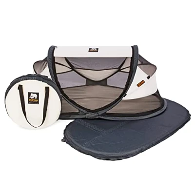 Immagine di Deryan Culla da viaggio per bambini con materasso dalla nascita a 2,5 anni pop up Tenda montare in 2 secondi inclusa zanzariera e borsa 120x75x50cm
