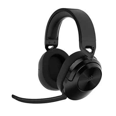 Immagine di CORSAIR HS55 WIRELESS CORE Cuffie da Gioco Leggere Microfono Omnidirezionale Driver al Neodimio Portata Fino a 50 ft Compatibili con iCUE PC, PS5, PS4, Nintendo Switch Carbonio