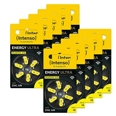Immagine di Intenso Batteria non ricaricabile per apparecchio acustico #####PR70 10 1.45 V 60 pz. 86 mAh Zinco aria 7504416MP