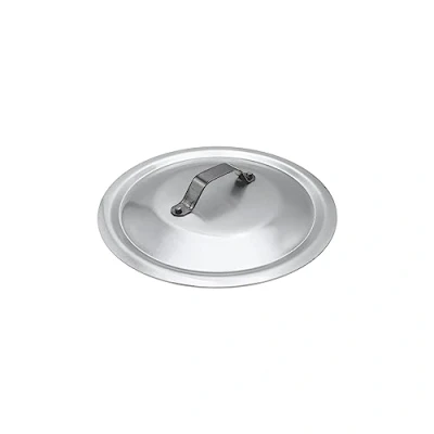 Immagine di Pentole Agnelli Alluminio Coperchio Rotondo Pesante con Ponticello, Argento, 30 cm