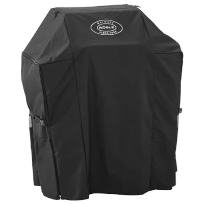 Immagine di RÖSLE copertura per stazione BBQ VIDERO G2/G2 S, custodia protettiva in 100% poliestere con rivestimento PU, pratica cerniera, resistente alle intemperie, nero