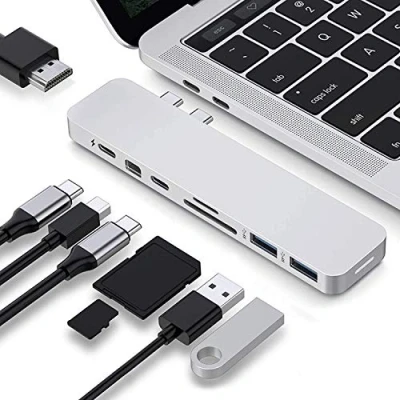 Immagine di Hyper Pro 8 in 2 MacBook Hub SILVER GN28D