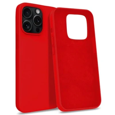 Immagine di MyGadget Cover per iPhone 15 Pro Max Custodia Antiurto in Silicone Morbido Case con 3 Strati TPU Ultra Resistente Protezione Antigraffio Rosso