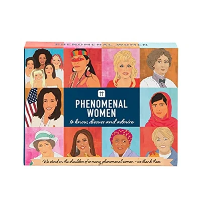 Immagine di Talking Tables Gioco di conversazione per donne fenomenali con carte interrogative che provocano pensiero, dopo cena, regali lei, femministe, calze riempitrici