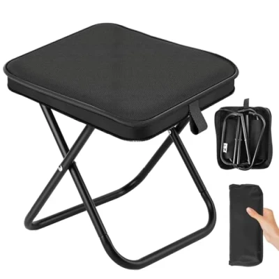 Immagine di Muyohix Sgabello Pieghevole da Campeggio, Portatile Leggero Sedia Resistente 120kg, Pesca Pieghevole, Per Pesca, Escursioni e Viaggi
