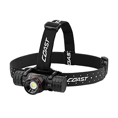 Immagine di Coast XPH34R 2075 lumen Lampada frontale a LED ricaricabile Dual Power con base magnetica