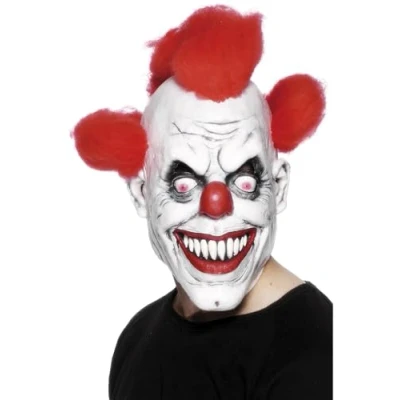 Immagine di Smiffys Maschera 3/4 da clown con capelli, latex