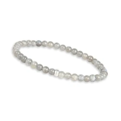Immagine di GD GOOD.designs Bracciale in pietra di luna arcobaleno per donna con pietre naturali autentiche e perla argento 925 preziose I perle naturale da 4 mm