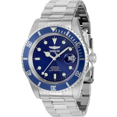 Immagine di Invicta Pro Diver Orologio da Uomo in Acciaio Inossidabile con Movimento Automatico 43 mm, Argento/Blu