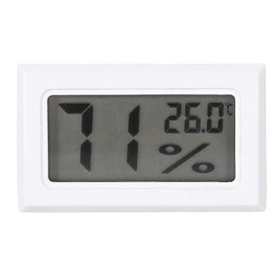 Immagine di Mini misuratori Termometro digitale per umidità, igrometro LCD interni misuratore di umidità ambiente, casa, ufficio, serra(bianca)