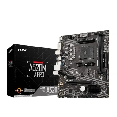 Immagine di MSI MB AM4 A520M A PRO 2xDDR4 4xSATA RAID M.2 USB 3.0 DVI/HDMI