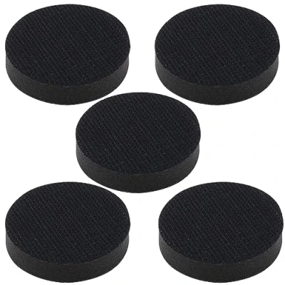 Immagine di ECSiNG 5 cuscinetti in spugna morbida da 50 mm senza fori con gancio e anello floccante tampone abrasivo schiuma pad di interfaccia bastoncini cuscino