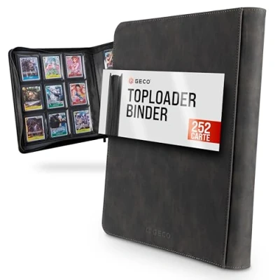 Immagine di Raccoglitore Toploader Album Premium a 9 tasche con 252 scomparti per standard 3&#039;&#039;x4&#039;&#039; Nero