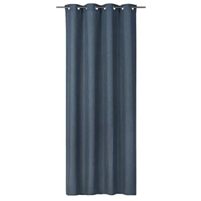 Immagine di Elbersdrucke lino 01 186494 Tenda oscurante con occhielli, 255 x 140 cm, per soggiorno, camera da letto, corridoio, tinta unita, struttura superficiale simile al