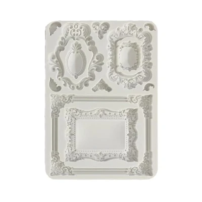 Immagine di Stamperia Stampo in silicone A5 per scrapbooking, Bullet Journals and More, Frames, Non Stick Surface, Suitable for Air Dry Clay, Resin, Perfect Crafts Gifting (Brocante Antiques)