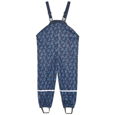 Immagine di Playshoes Baustelle Allover Pantaloni impermeabili per bambini, Taglia: 80, Marine