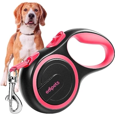 Immagine di Edipets, Guinzaglio per Cani Allungabile, Retrattile, 5 e 8 Metri, Flessibile Addestramento Passeggiate (Rosa, metri