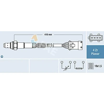 Immagine di FAE 77282 Sonda lambda riscaldato PEUGEOT: 207 Hatchback, 206 106 II CITROËN: Saxo C3 I Xsara Picasso