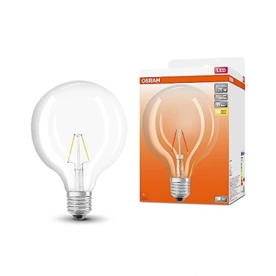Immagine di OSRAM Lampada a LED Globe125 stella per base E27, forma del globo, look filamento, 250 lumen, bianco caldo, 2700k, sostituzione di lampadine da 25 W convenzionali, non dimmerabile, 1 pacco