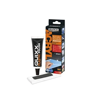 Immagine di Quixx 2019 Rimuovi graffi acrilico per tutti i tipi di e plastica (50 g lucidatura/1 panno/2 carta vetrata)