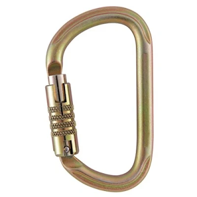 Immagine di Petzl, M73 TL Vulcan, moschettone in acciaio ad alta resistenza, sistema di bloccaggio Triact Lock, colore oro