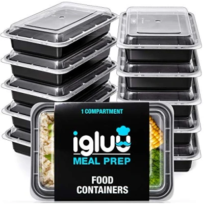Immagine di Contenitori Per Alimenti Ermetici di 1 Scomparto (Set 30) in Plastica Senza BPA E Impilabili Bento Riutilizzabili Il Cibo Adatti A Microonde, Freezer Lavastoviglie
