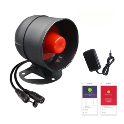 Immagine di aixi SHS Tuya WiFi 433Mhz Sirena intelligente per esterni, sistema di allarme impermeabile, compatibile con Amazon Alexa, Smart Life APP Control