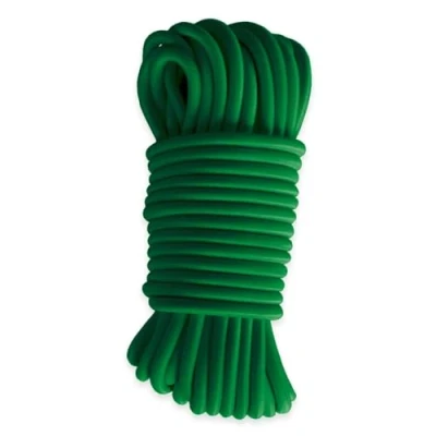 Immagine di Corda elastica Verde 20 m Qualità PRO TECPLAST 9SW Cavo per teloni con diametro 9 mm