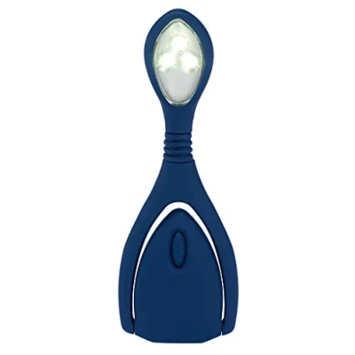 Immagine di moses libri_x Luce LED da lettura Lumi Plus, colore: blu notte, con dimmer continuo, lampada per al buio