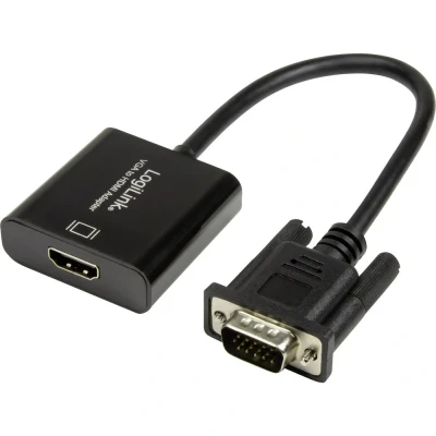 Immagine di LogiLink CV0060 Adattatore [1x Spina VGA 1x Presa HDMI] Nero 45.00 cm