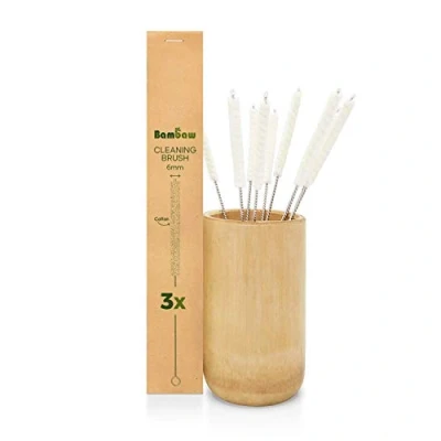 Immagine di Scovolini Piccoli Set di 3 Pulire Cannuccia Pulisci Tubi Scovolino Piccolo Flessibile Stoviglie Spazzola Bimby Spazzole Piccole Straw Brush Bambaw