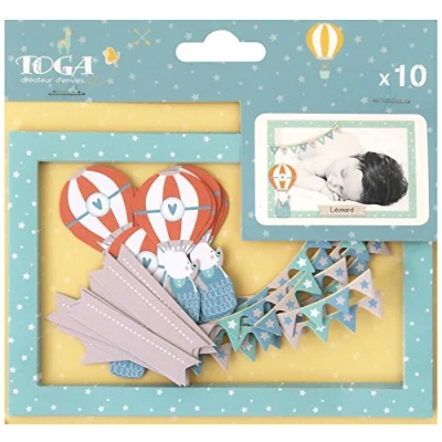 Immagine di DRAEGER PARIS 1886 Naissance Leonard &amp; Josephine Set di 10 cornici, Carta, Multicolore, x 15 0,1 cm