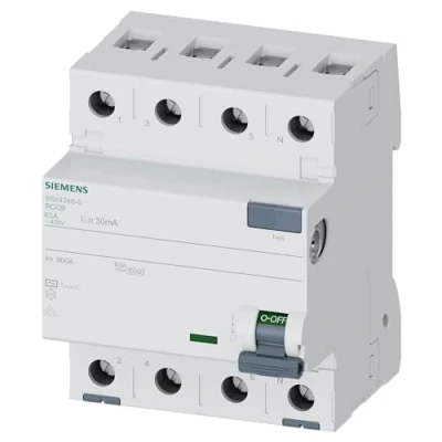 Immagine di Siemens 5SV Interruttore differenziale clase ac 4 poli 63 A 30 mA 70 mm