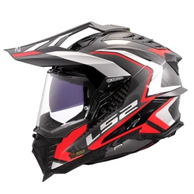 Immagine di LS2, Casco Moto Cross EXPLORER CARBON FRONTIER II Gloss Red, L