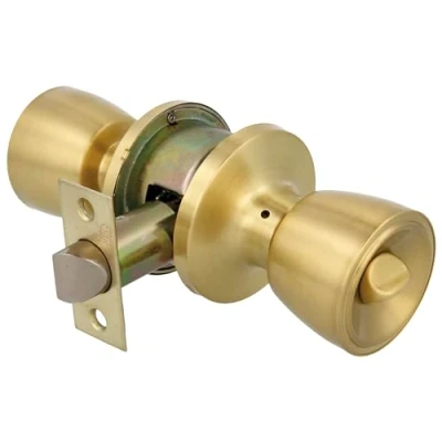 Immagine di Amig Mod. 602 Set di pomelli Ottone opaco 18,5x 8cm Include scrocco Funzione privata Dispositivo emergenza esterno e catenaccio interno Porta da 35 45mm