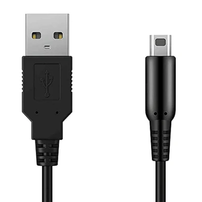 Immagine di OcioDual Cavo di Carica 1,2m Nero Compatibile con DSi,DSi XL,2DS,New 2DS XL,3DS,3DS XL,New 3DS,New 3DS XL Cavetto USB 2.0 Ricarica Batteria e Dati Data Power Lead Cable