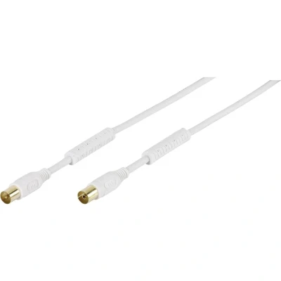 Immagine di Vivanco antenna Cavo [1x Presa 75 Ω 1x Spina Ω] 10.00 m 100 dB contatti connettore dorati, con nucleo in ferrite Bianco