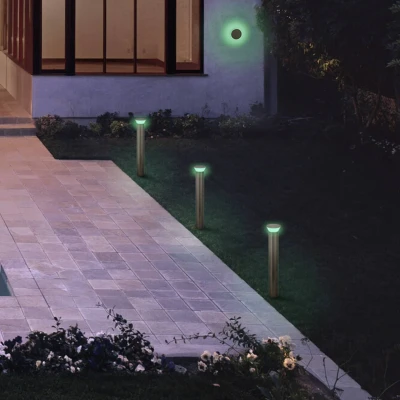 Immagine di LEDVANCE SMART+ ECLIPSE lampioncino da esterno WiFi 80cm 10W 850lm grigio, luce bianca calda (3000K) e 16 milioni di colori, acciaio inossidabile, controllo app, compatibile con Amazon, Google, ecc